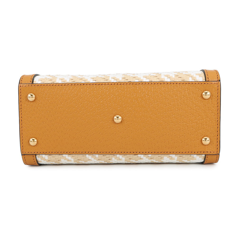GUCCI Diana Bamboo 2WAYHandbag Light Brown/White702732 Raffia Leather Size Mini