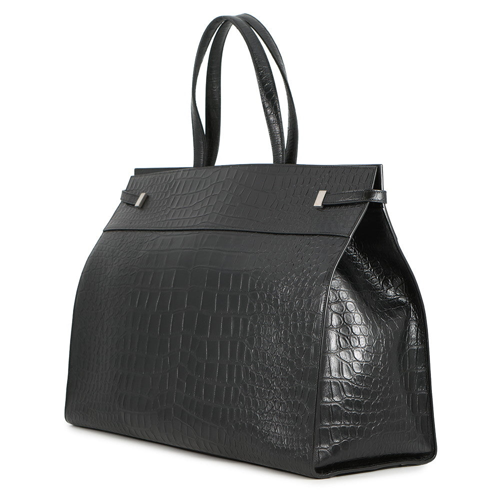 SAINT LAURENT PARIS Manhattan Tote Bag Black554039 Croco embossed leather