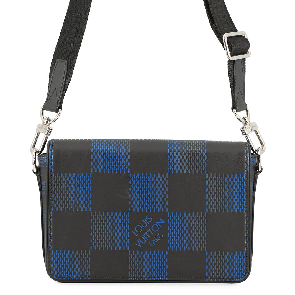LOUIS VUITTON Studio messenger Noir/BlueN50037 Damier Infini Leather3D