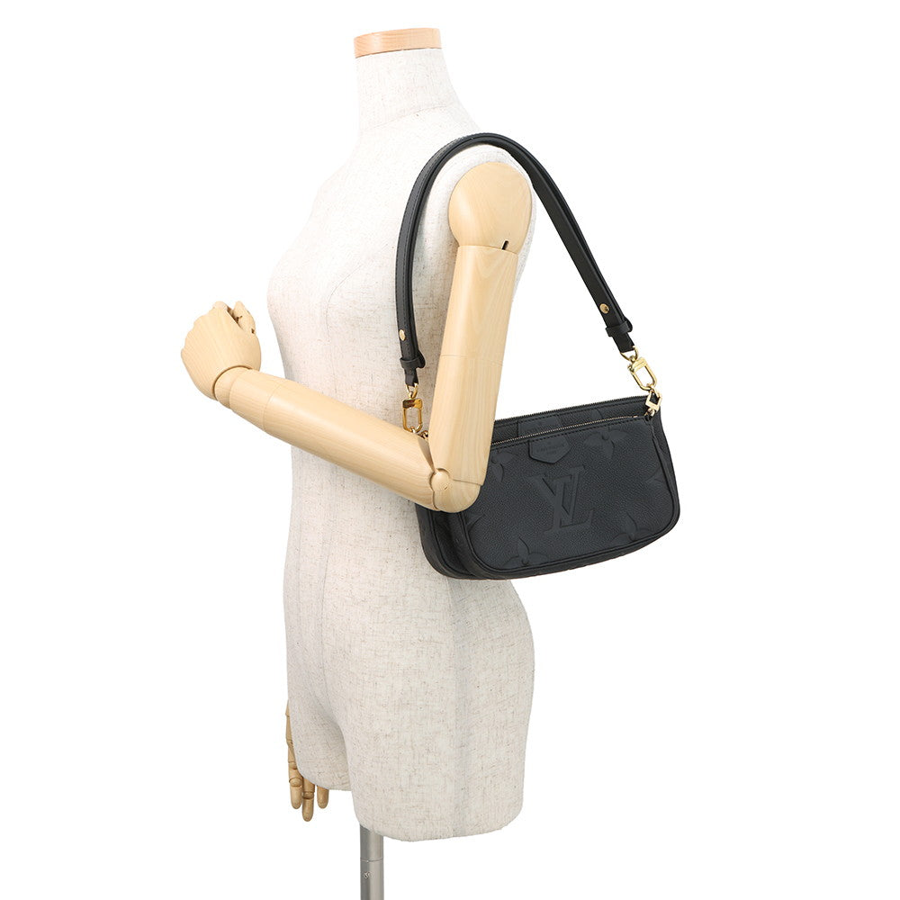 LOUIS VUITTON Multi Pochette Accessoires NoirM80399 Monogram Empreinte Leather