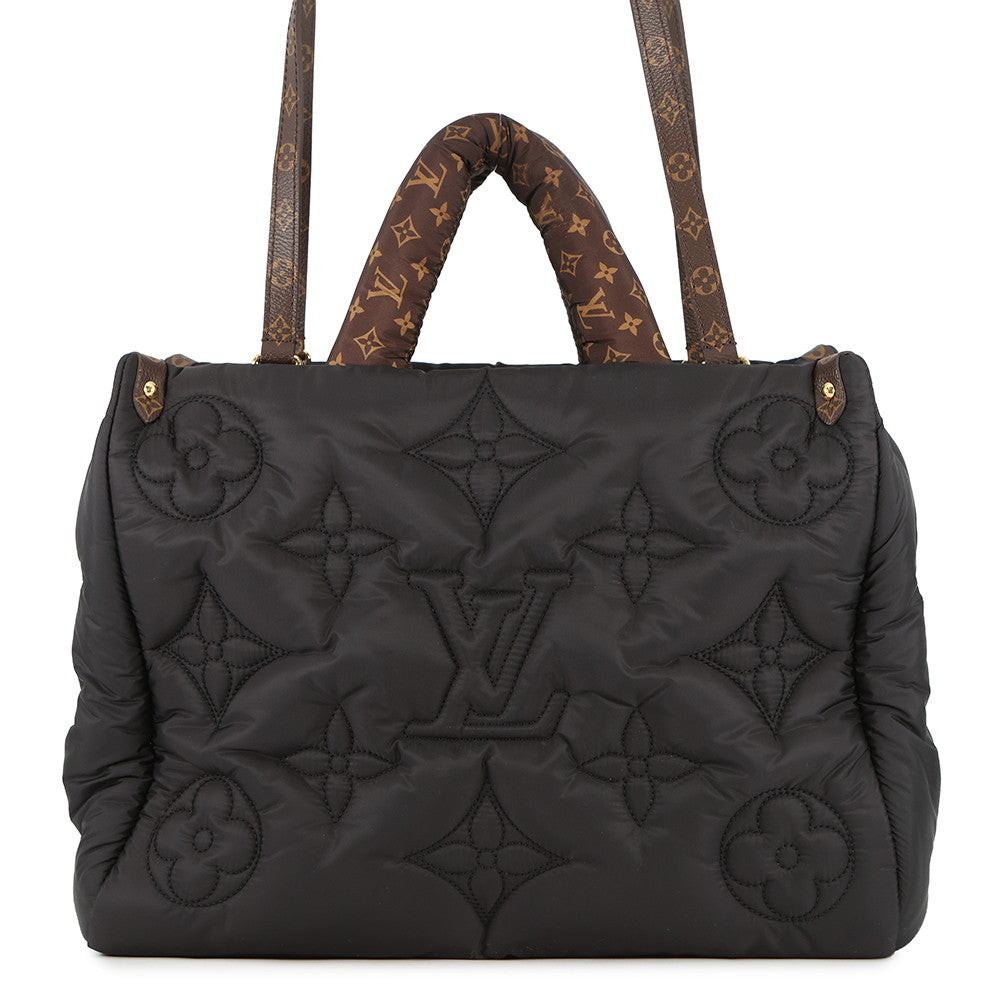 LOUIS VUITTON Onthego NoirM21069 Recycled MetallicNylon Monogram Size MM