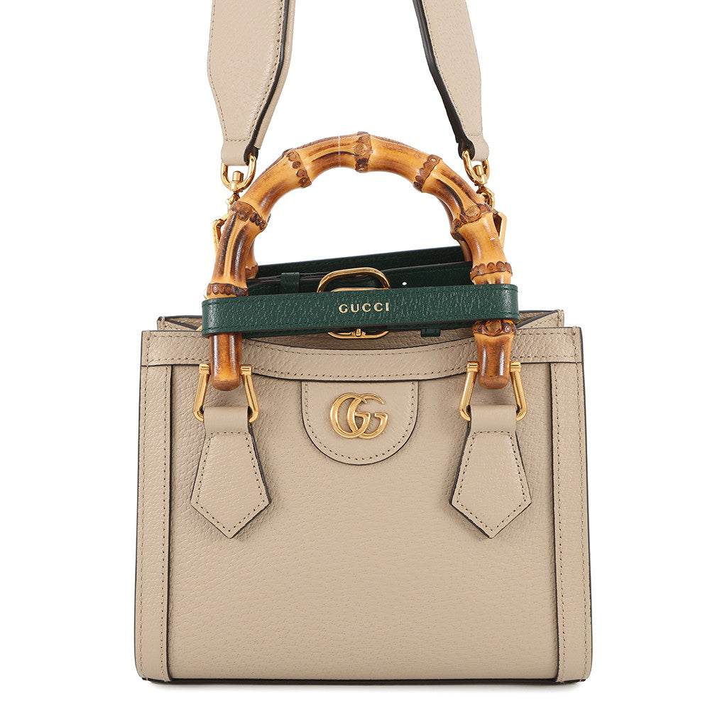 GUCCI Bamboo Diana Mini Tote Bag Beige702732 Leather