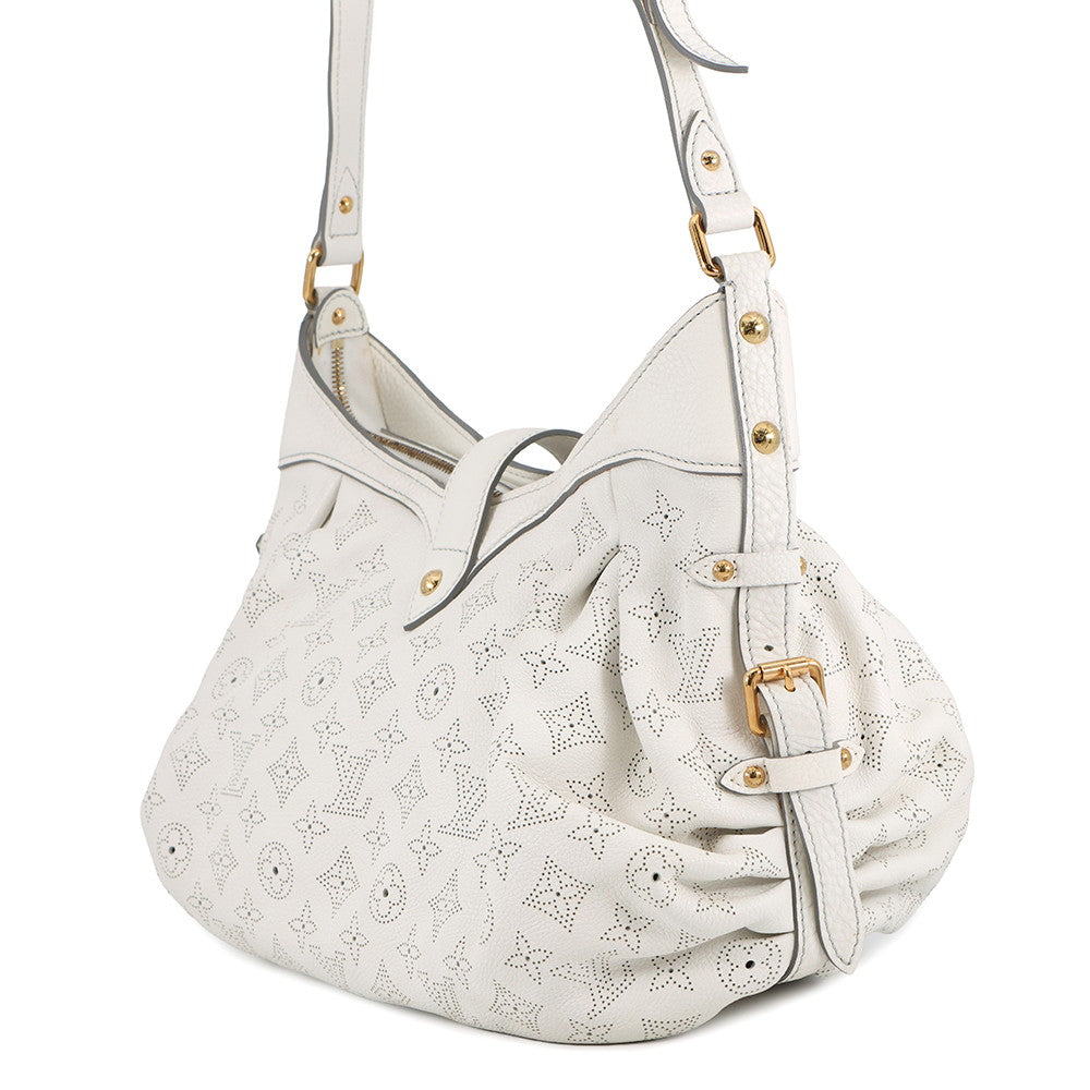 LOUIS VUITTON Mahina Blanc/BrownM95661 Monogram Mahina Size XS