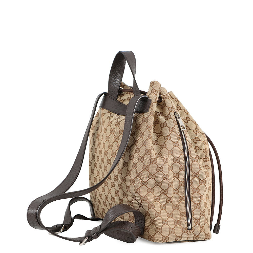 GUCCI Backpack Beige/Brown449175 GG Canvas Leather