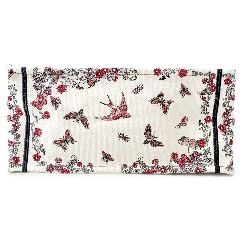 Dior Dioramour Book Tote White/RedM1296ZEEI Canvas Size Medium
