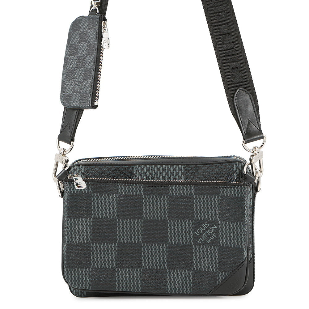 LOUIS VUITTON Trio Messenger NoirN50017 Damier Graphite 3D