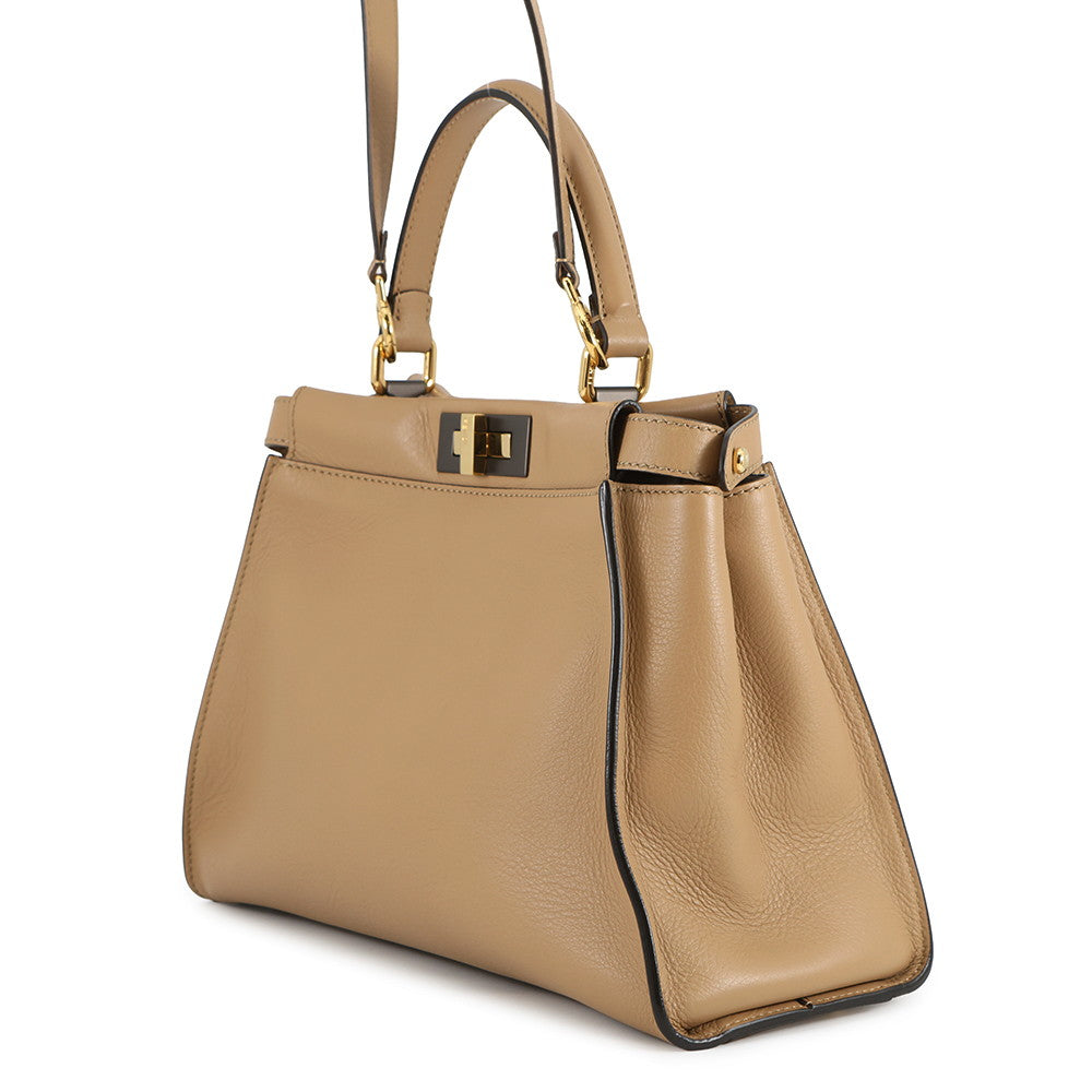 FENDI Peekaboo Brown8BN290 Leather Size regular