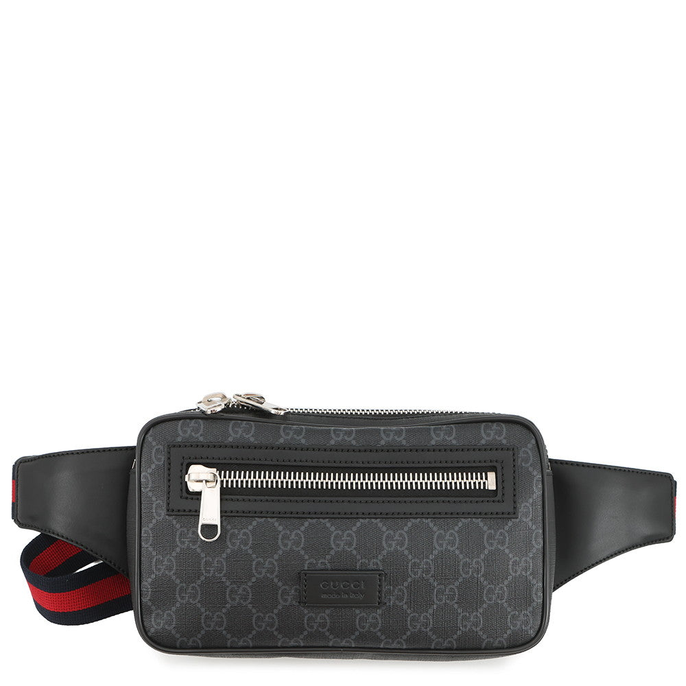 GUCCI Waist Bag Black474293 GG Supreme