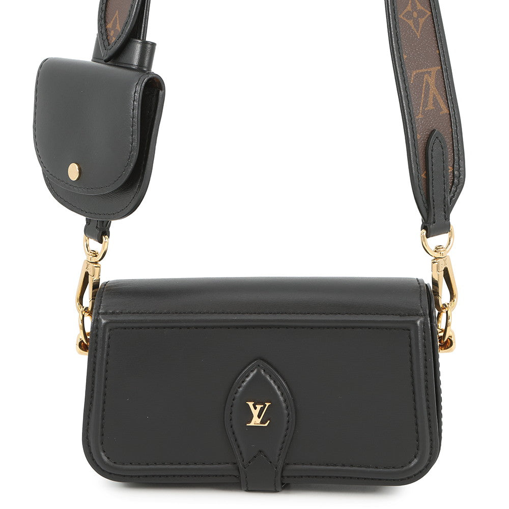 LOUIS VUITTON Officer Pouch BlackM69841 Leather