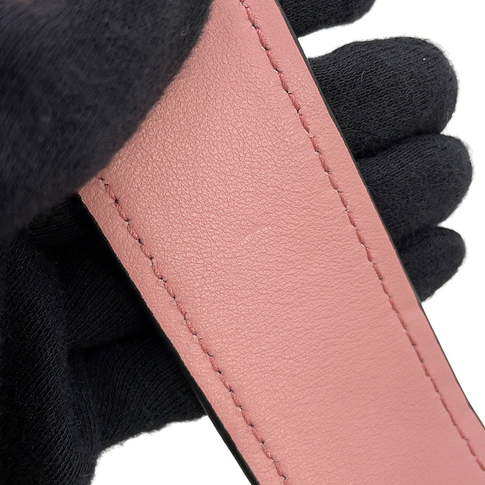 PRADA City Plex Ribbon Shoulder Bag Black/Pink1BD067 Leather Plastic