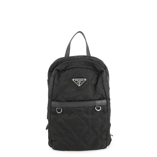PRADA Backpack Black1BZ017 Nylon Size Mini