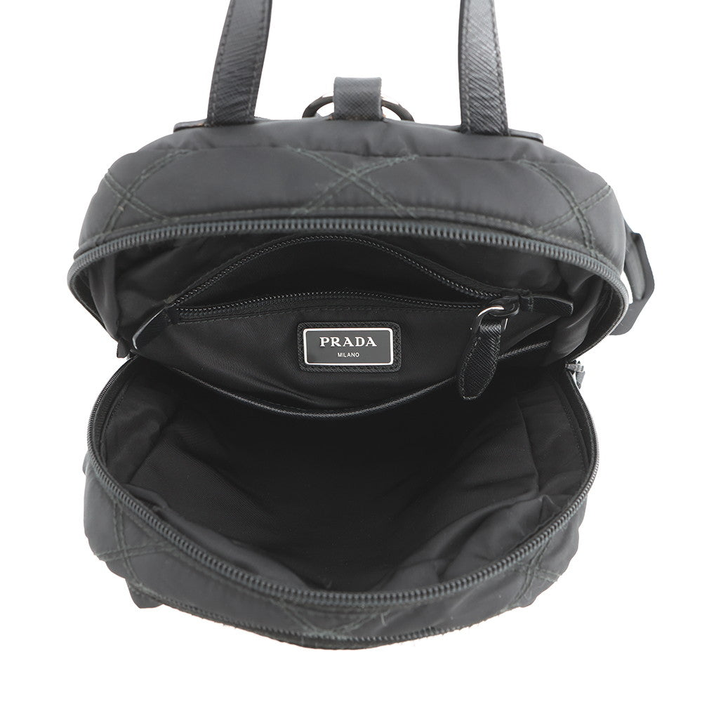 PRADA Backpack Black1BZ017 Nylon Size Mini