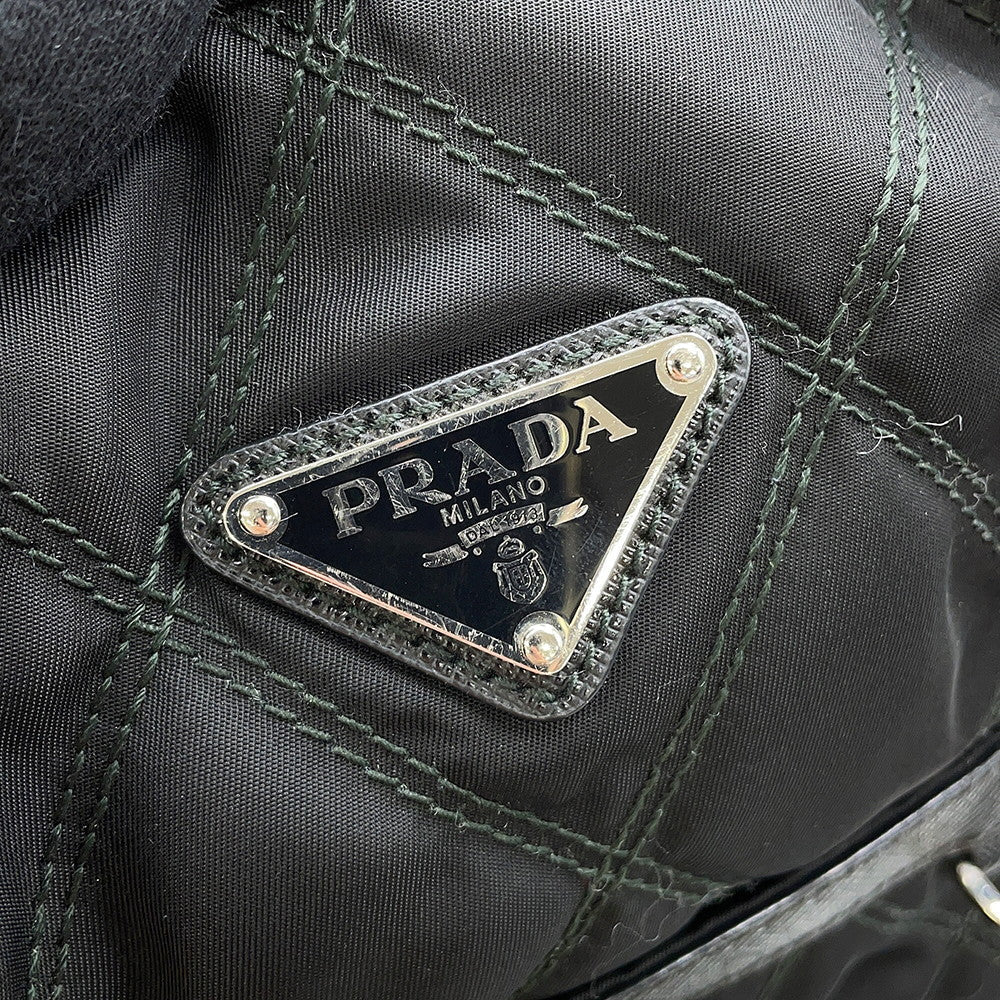PRADA Backpack Black1BZ017 Nylon Size Mini
