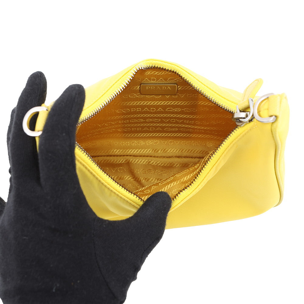PRADA Re-Edition 2005 Re-Nylon Shoulder Bag Yellow1BH204 Nylon Leather