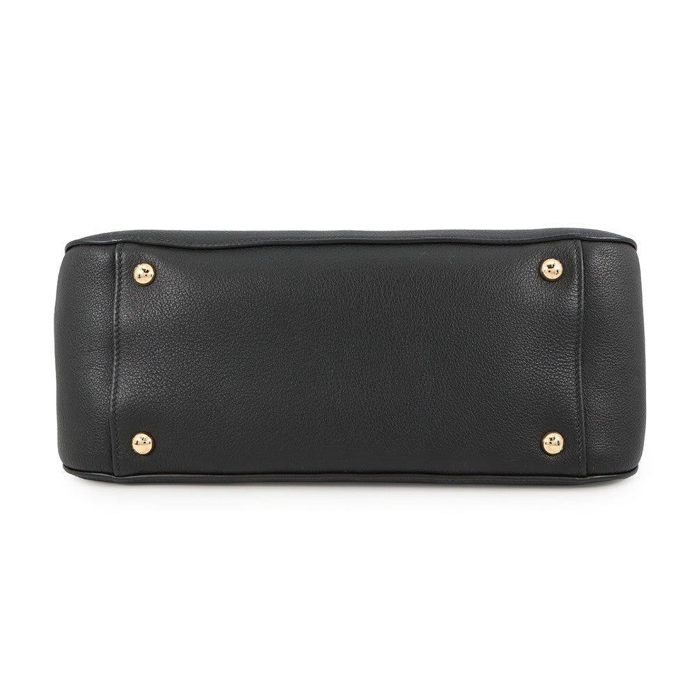 PRADA Handbag Black1BG533 Soft Grain Leather Size Medium