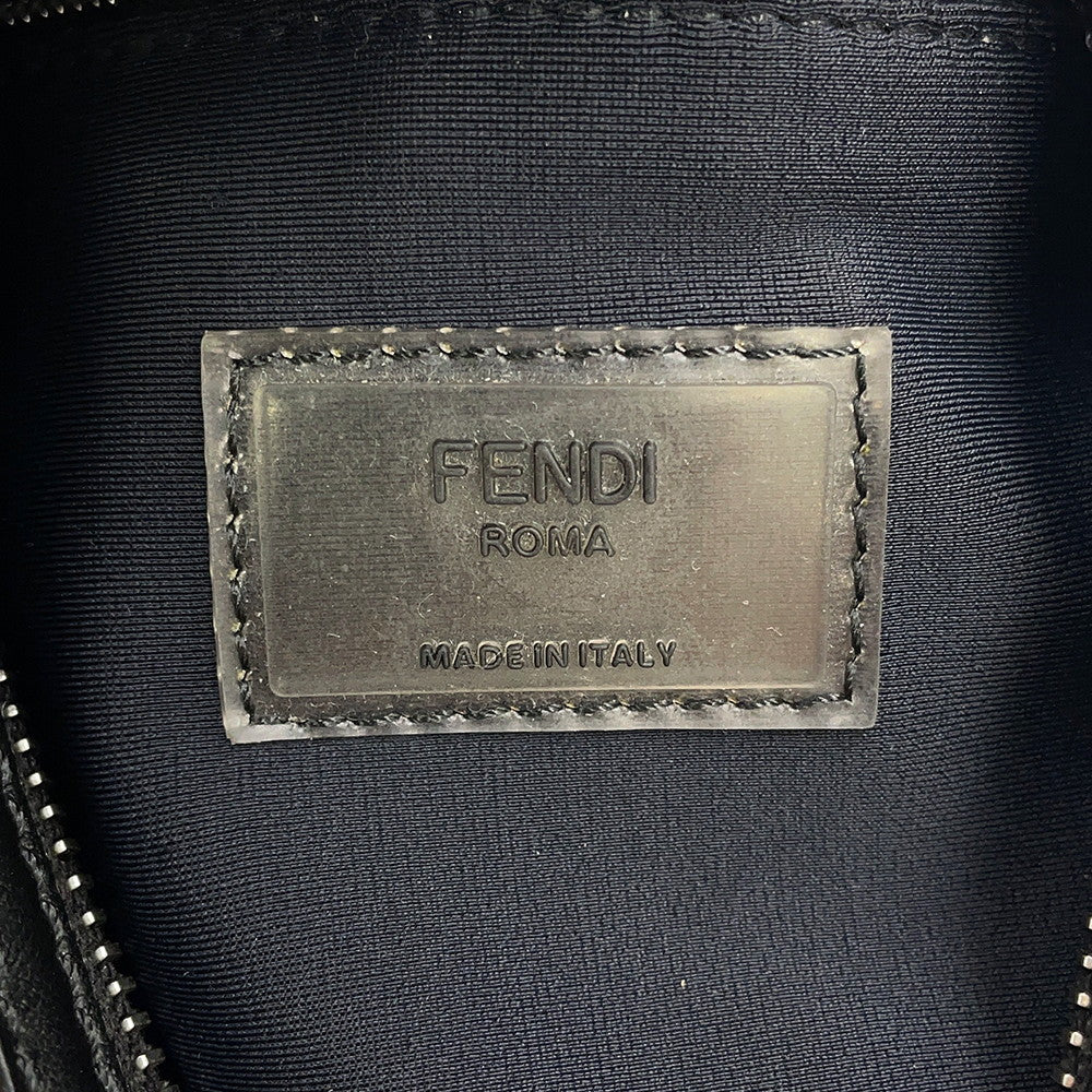 FENDI Logo Backpack Ivory/Black7VA466 Nylon Mesh
