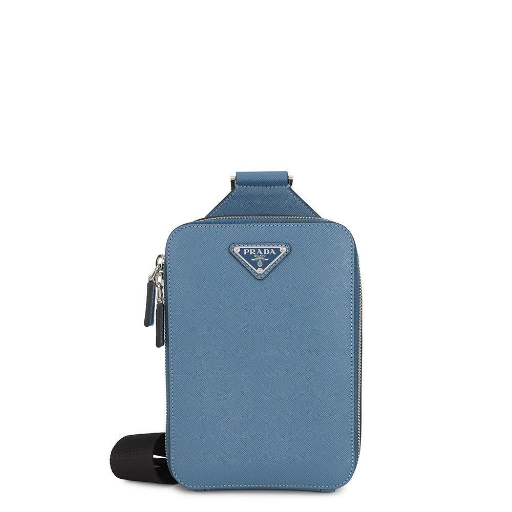 PRADA Brique One Shoulder Bag Blue2VZ106 Saffiano LeatherLeather