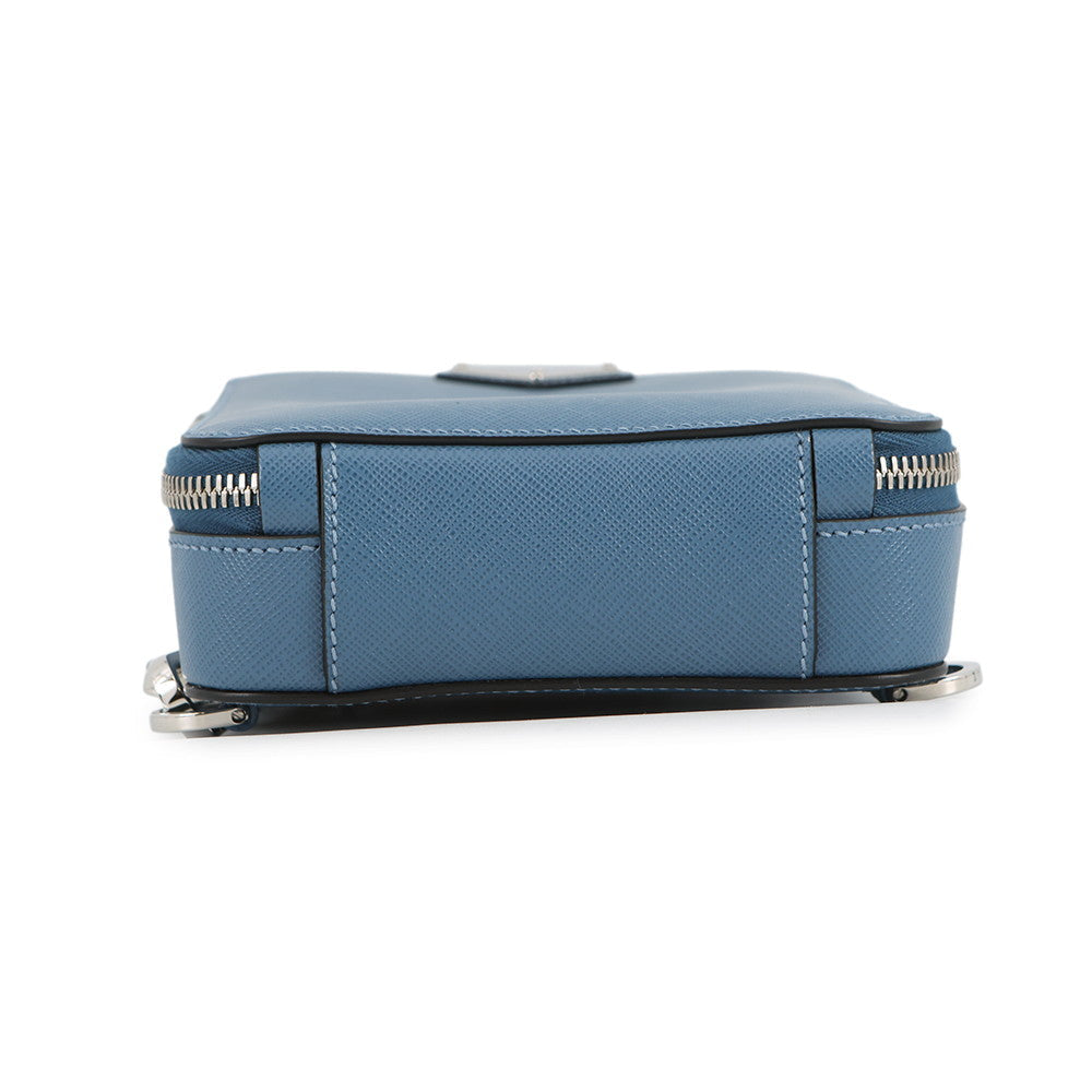 PRADA Brique One Shoulder Bag Blue2VZ106 Saffiano LeatherLeather