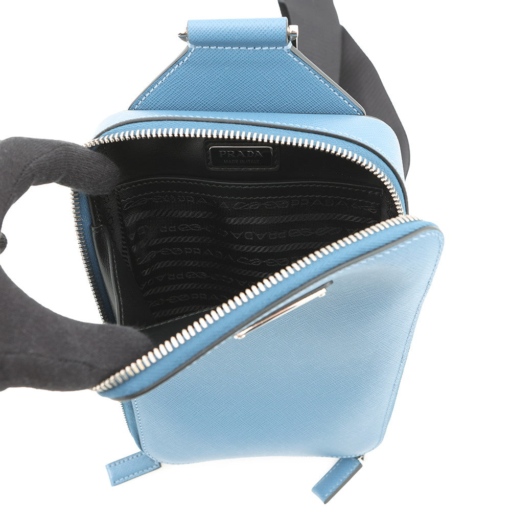 PRADA Brique One Shoulder Bag Blue2VZ106 Saffiano LeatherLeather