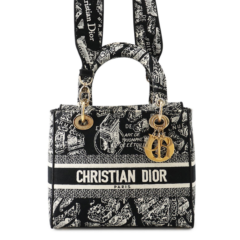Dior Lady Dee Light Black/WhiteM0565OOMP_M993 Canvas Size Medium