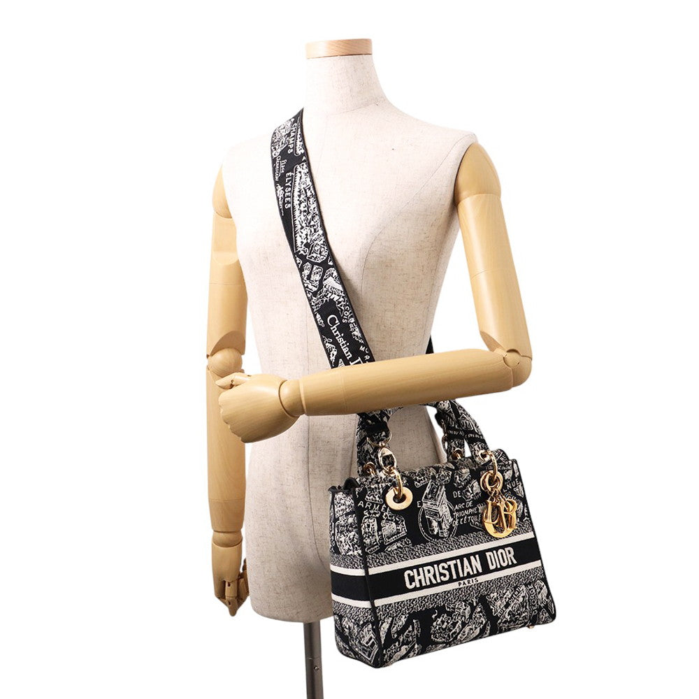 Dior Lady Dee Light Black/WhiteM0565OOMP_M993 Canvas Size Medium