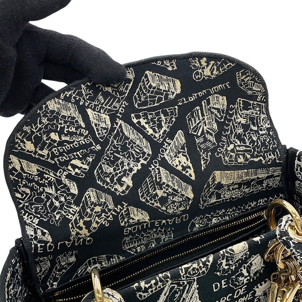 Dior Lady Dee Light Black/WhiteM0565OOMP_M993 Canvas Size Medium