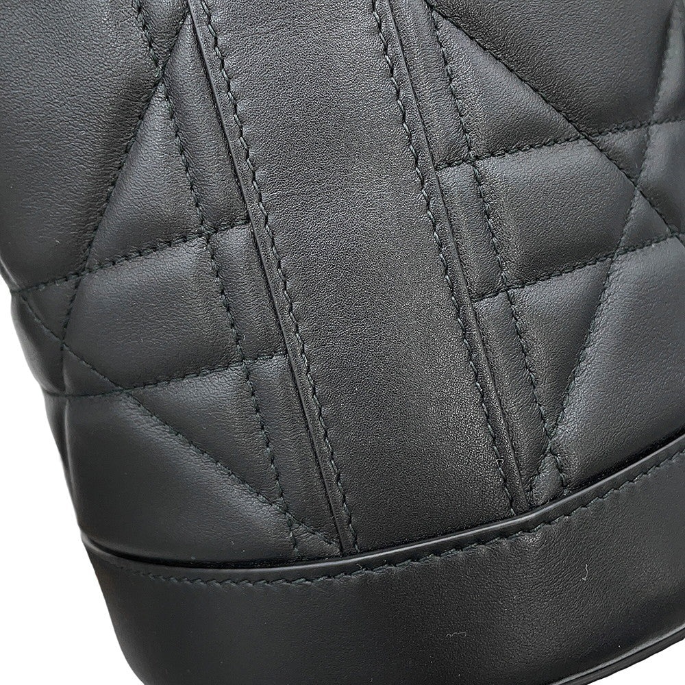 Dior Maxicannage Backpack BlackM3350UHOW_M900 Calf Leather Size Small