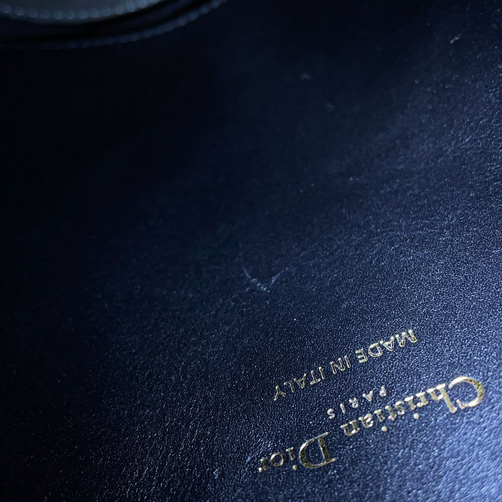Dior Maxicannage Backpack BlackM3350UHOW_M900 Calf Leather Size Small