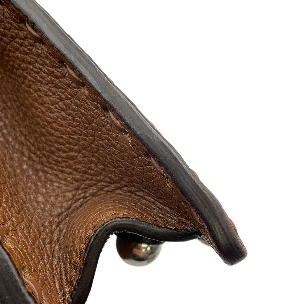 FENDI Peekaboo Selleria I see you Brown8BN335 Leather Size Petit
