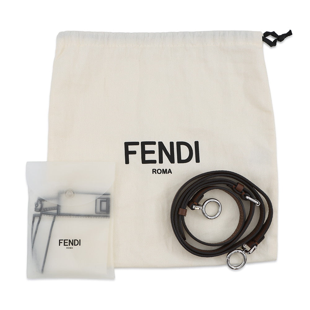 FENDI Peekaboo Selleria I see you Brown8BN335 Leather Size Petit