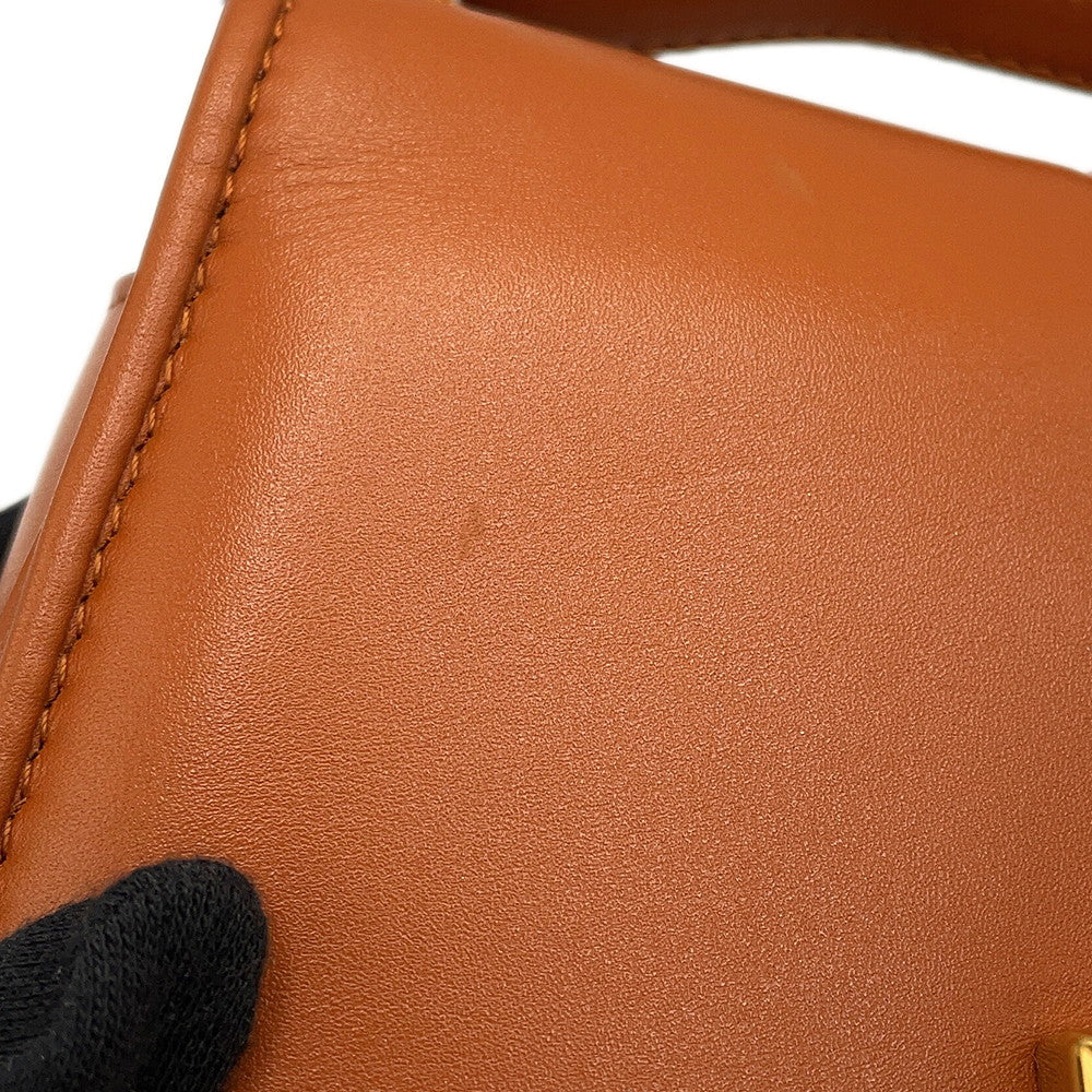 FENDI Camon Brown/Beige8BS082 Leather Size Small