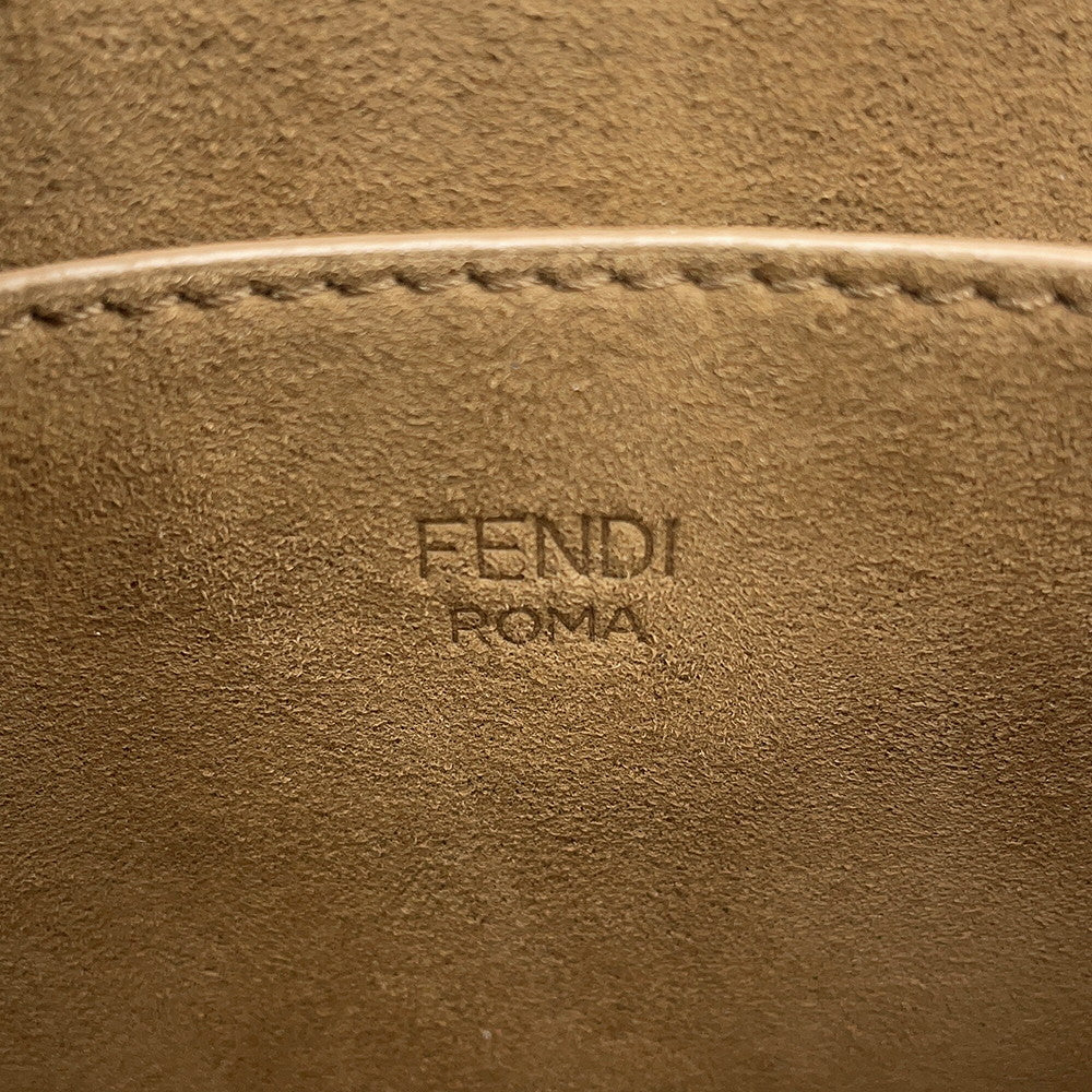 FENDI Camon Brown/Beige8BS082 Leather Size Small