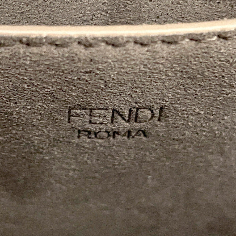 FENDI C'mon Shoulder Bag Greige8BS082 Leather Size Small