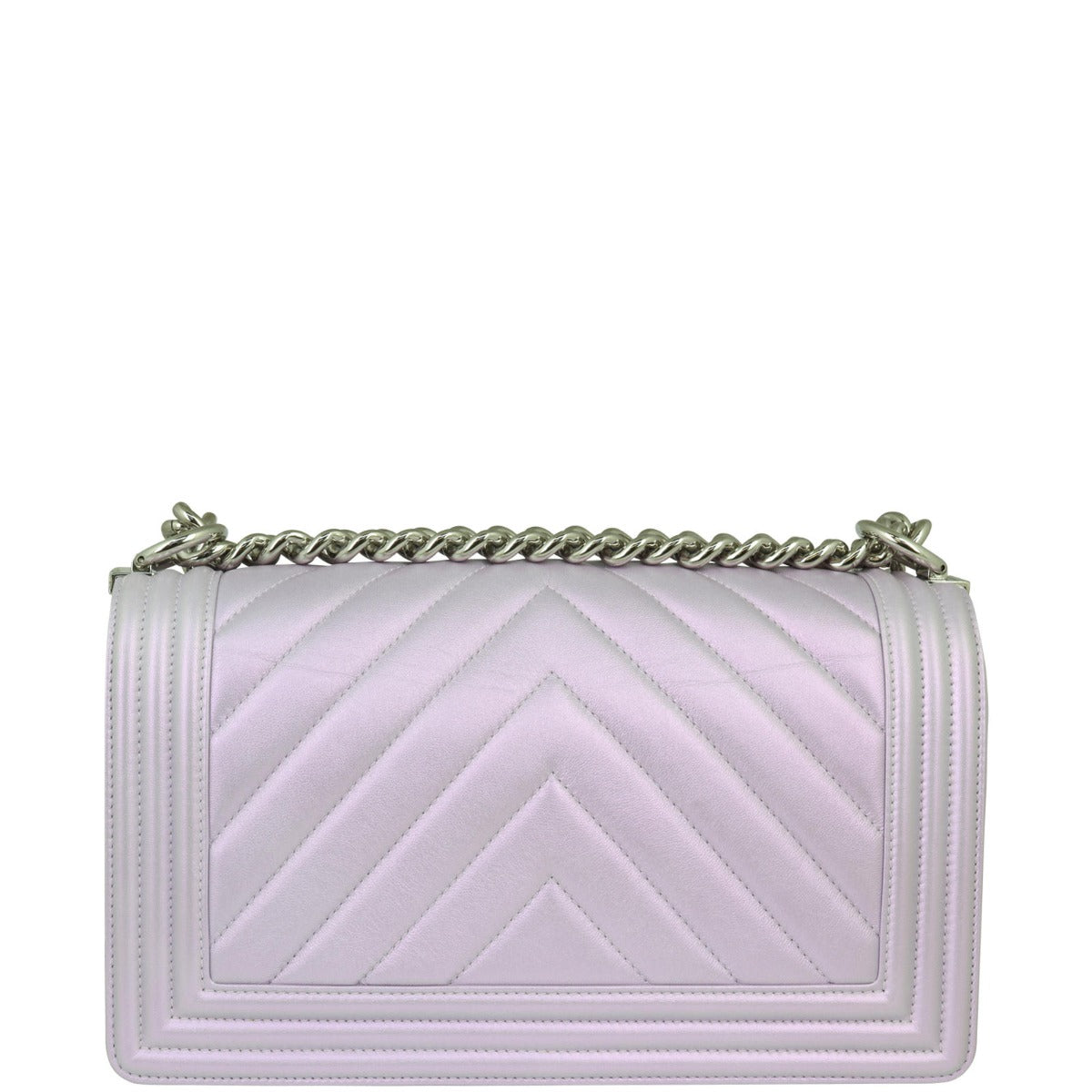 Chanel Boy Chevron Old Medium | Metallic