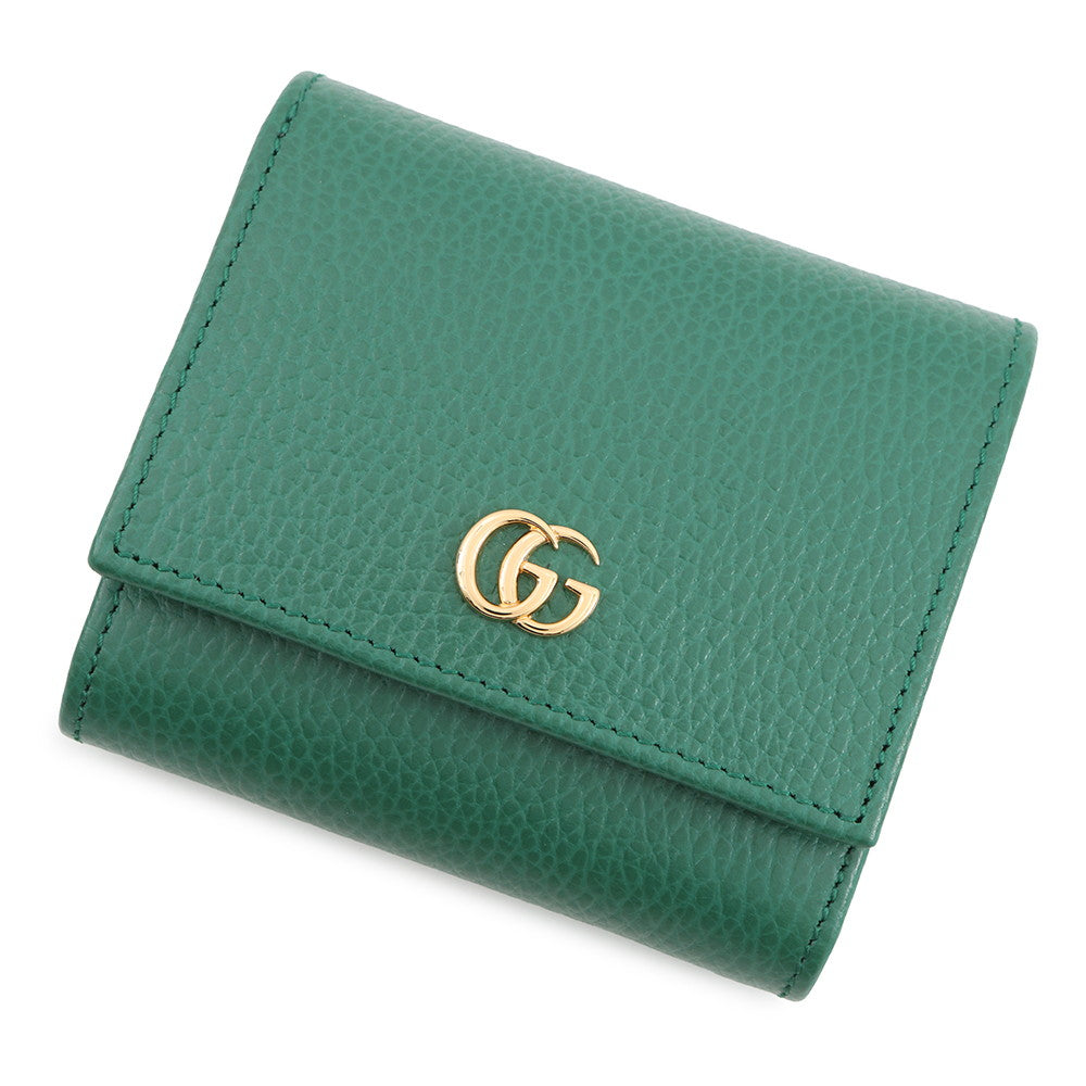 GUCCI GG Marmont Medium Wallet Green598587 Leather