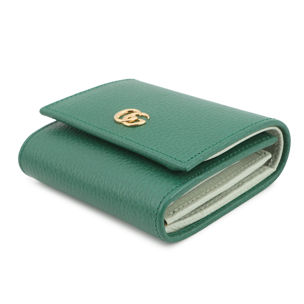 GUCCI GG Marmont Medium Wallet Green598587 Leather