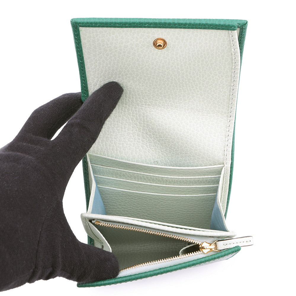 GUCCI GG Marmont Medium Wallet Green598587 Leather