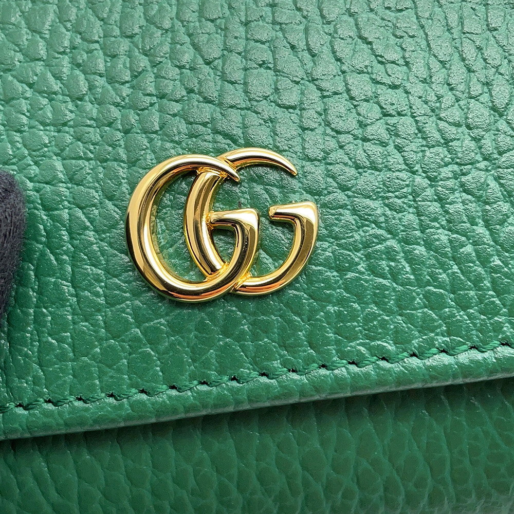 GUCCI GG Marmont Medium Wallet Green598587 Leather