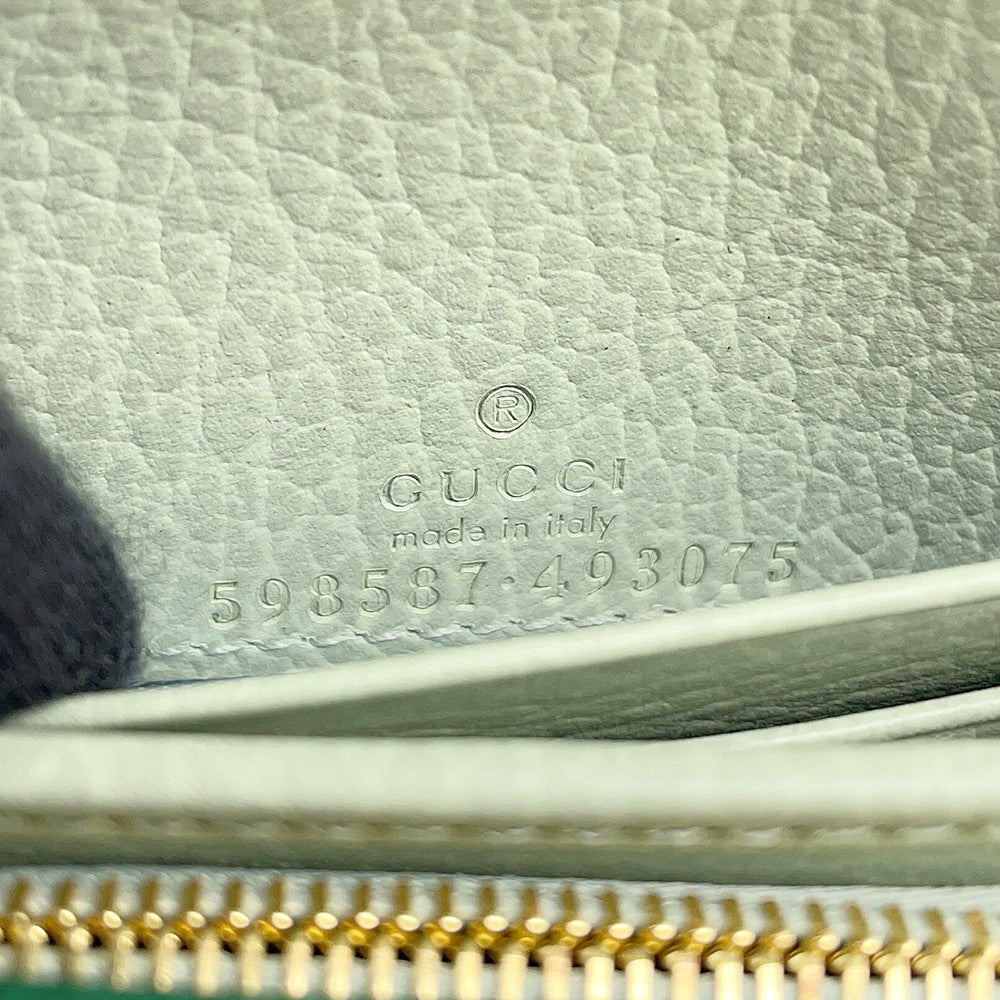 GUCCI GG Marmont Medium Wallet Green598587 Leather