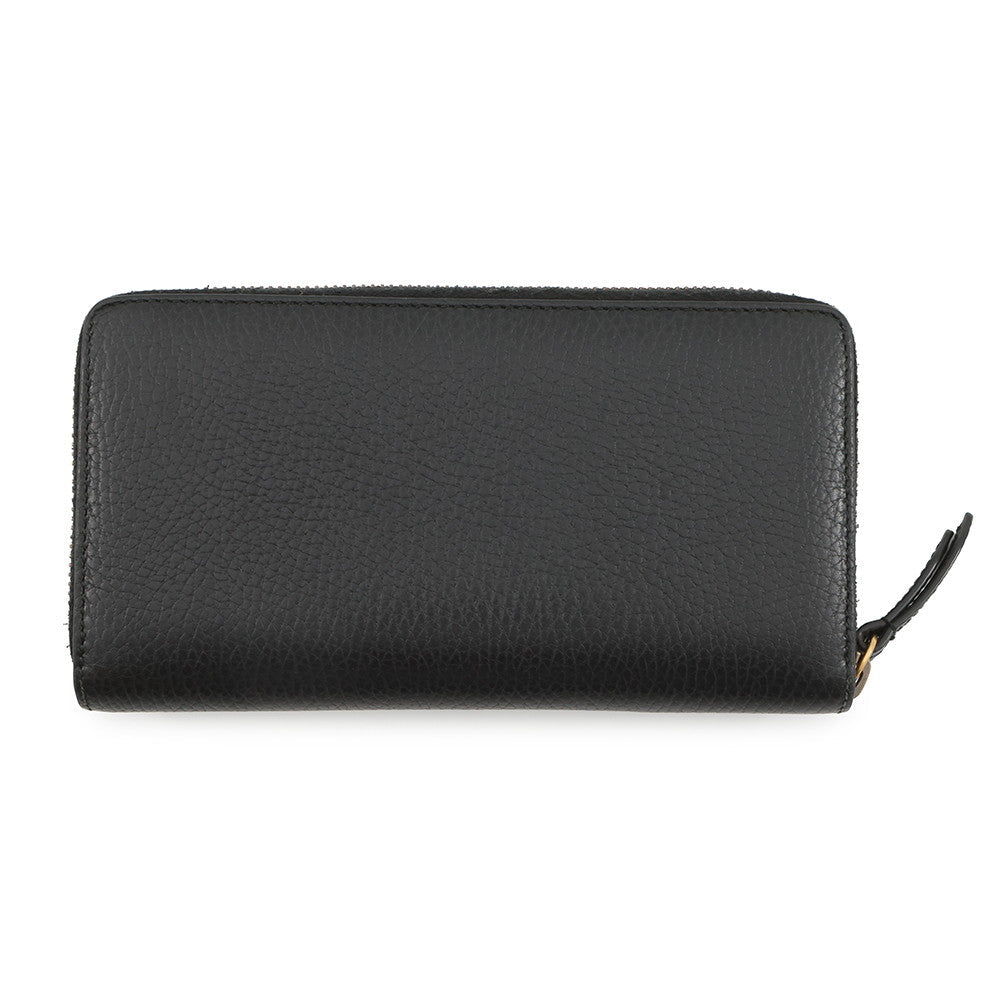 GUCCI GG Marmont Zip AroundNagazaiCloth Black/Multicolor474584 Leather