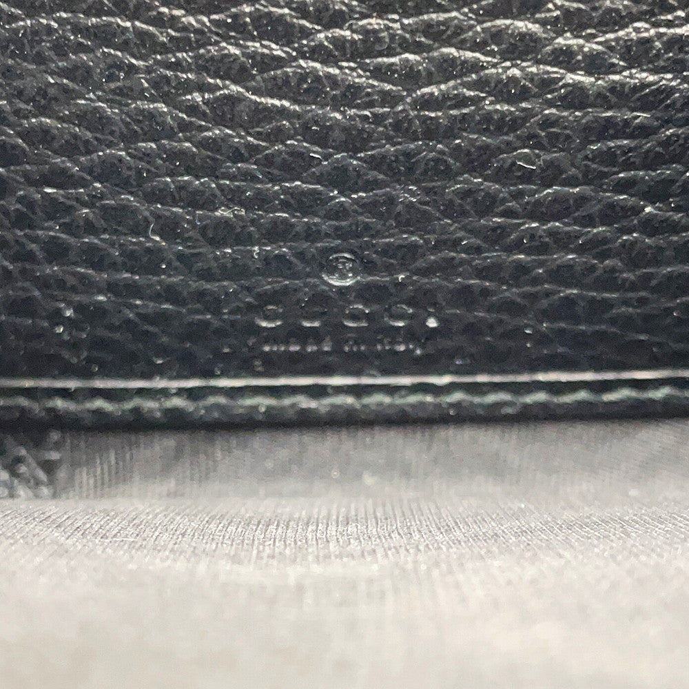 GUCCI GG Marmont Zip AroundNagazaiCloth Black/Multicolor474584 Leather