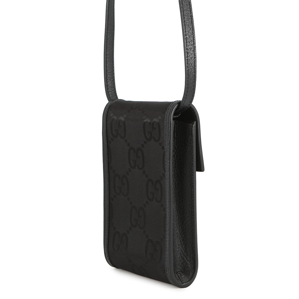 GUCCI Off the Grit Shoulder Bag Black625599 GGNylon