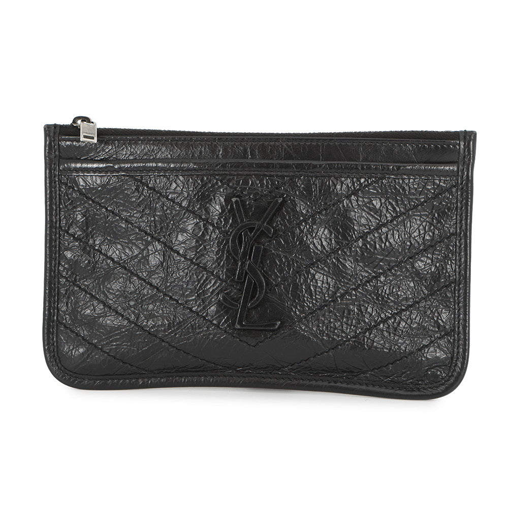 SAINT LAURENT PARIS Niki Bill Pouch Black583577 Leather