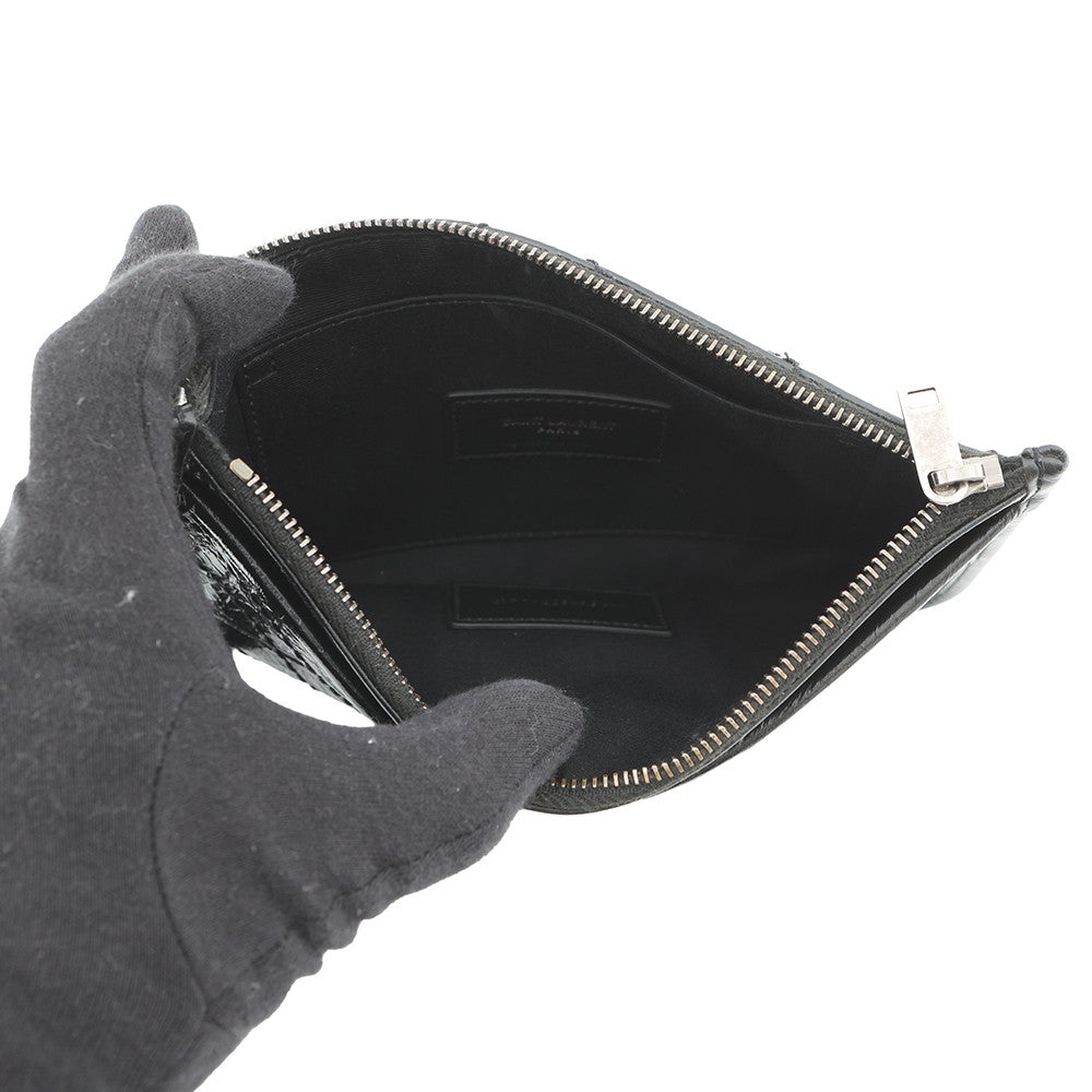SAINT LAURENT PARIS Niki Bill Pouch Black583577 Leather