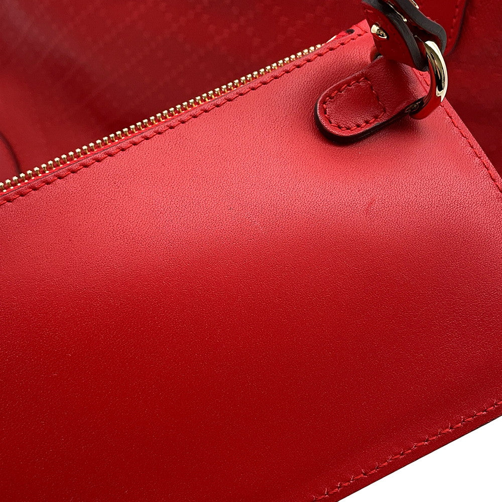 GUCCI Diamante Tote Bag Red269878 Leather