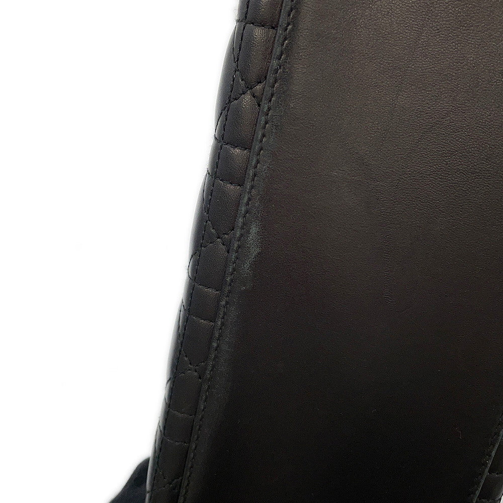 Dior Lady Dior 2WAYBag Black Leather Size Medium