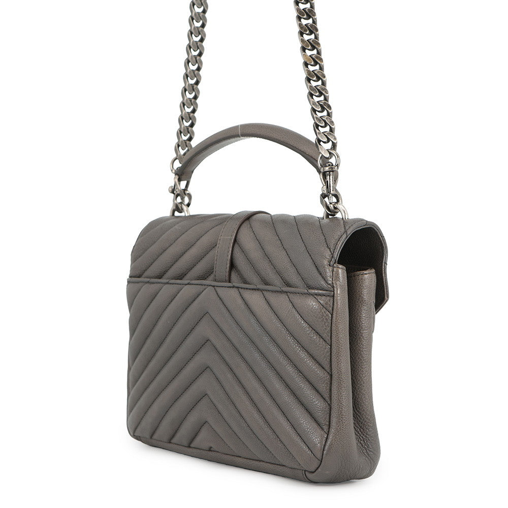 SAINT LAURENT PARIS College 2WAY Handbag Gray428056 Leather