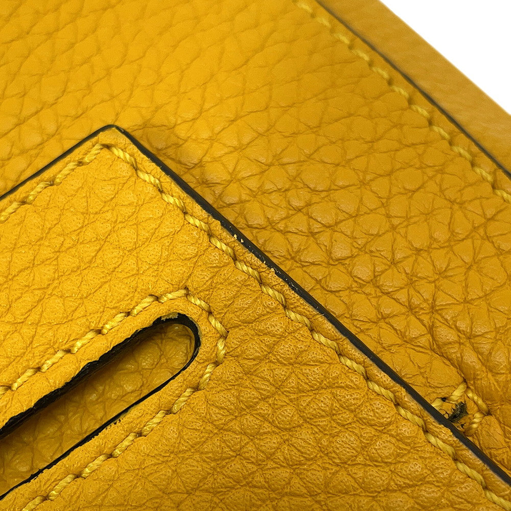 FENDI Selleria Baguette for Men Waist Bag Yellow/Black7VA472 Leather