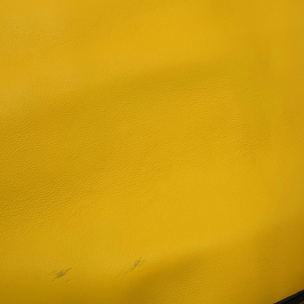 FENDI Selleria Baguette for Men Waist Bag Yellow/Black7VA472 Leather