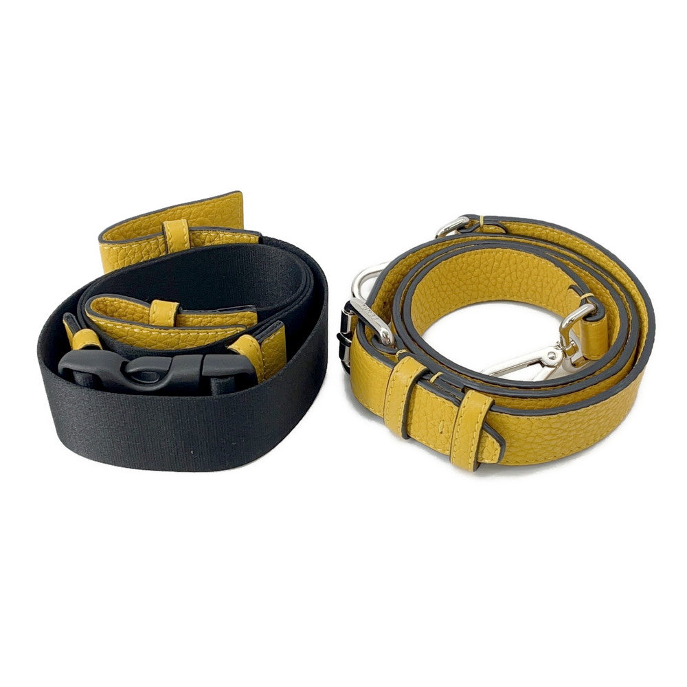 FENDI Selleria Baguette for Men Waist Bag Yellow/Black7VA472 Leather